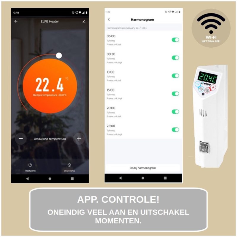 Bediening met tuya app